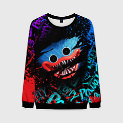 Свитшот мужской POPPY PLAYTIME ЛИЦО МОНСТРА ХАГИ ВАГИ, цвет: 3D-черный