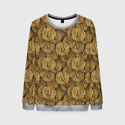 Свитшот мужской Bitcoins, цвет: 3D-меланж