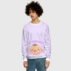 Свитшот мужской Hi mommy!, цвет: 3D-белый — фото 2