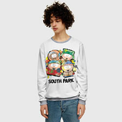Свитшот мужской South Park - Южный парк краски, цвет: 3D-меланж — фото 2