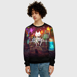 Свитшот мужской Stray: Poster, цвет: 3D-черный — фото 2