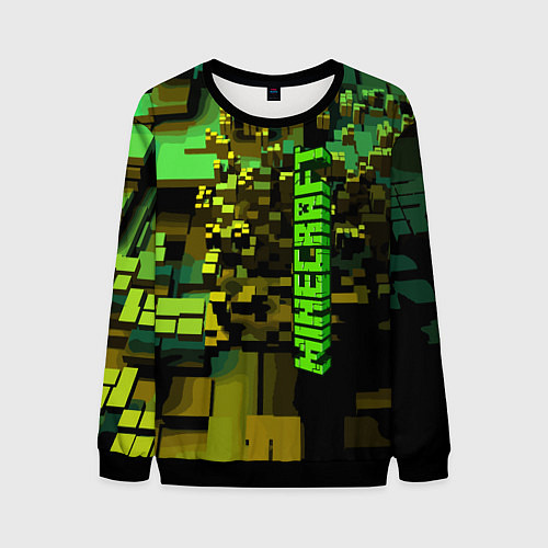 Мужской свитшот Minecraft, pattern 2022 / 3D-Черный – фото 1