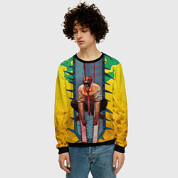 Свитшот мужской Chainsaw Man - Дэндзи, цвет: 3D-черный — фото 2