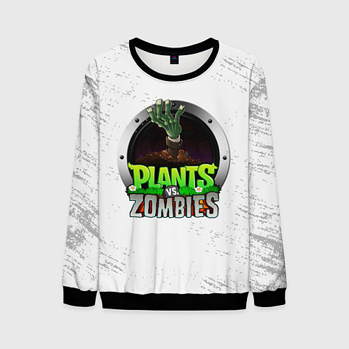 Мужской свитшот Plants vs Zombies логотип / 3D-Черный – фото 1