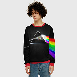 Свитшот мужской PINK FLOYD - ПИНК ФЛОЙД ГЛИТЧ, цвет: 3D-красный — фото 2
