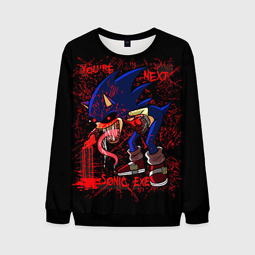Мужской свитшот Sonic Exe - killer / 3D-Черный – фото 1