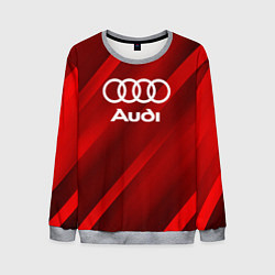 Свитшот мужской Audi red полосы, цвет: 3D-меланж