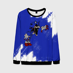 Свитшот мужской SONIC EXE - Краски, цвет: 3D-черный