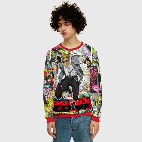 Мужской свитшот Comix zone mutants / 3D-Красный – фото 3