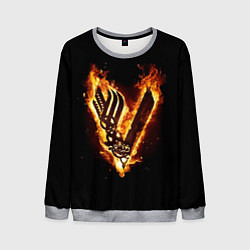 Мужской свитшот Викинги: Вальхалла, логотип