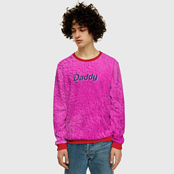 Свитшот мужской Daddy pink, цвет: 3D-красный — фото 2