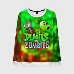 Мужской свитшот Plants vs Zombies горохострел и зомби