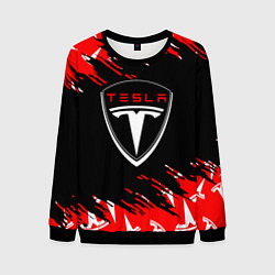 Мужской свитшот Tesla - Logo Sport Auto