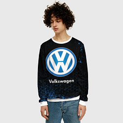 Свитшот мужской Volkswagen - Объемный, цвет: 3D-белый — фото 2