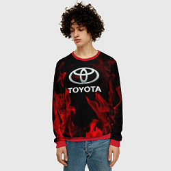 Свитшот мужской Toyota Red Fire, цвет: 3D-красный — фото 2