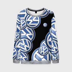 Свитшот мужской Volkswagen logo Pattern, цвет: 3D-меланж