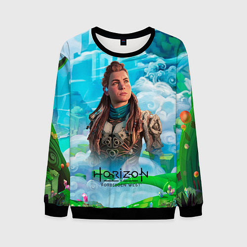 Мужской свитшот Horizon дикий лес / 3D-Черный – фото 1