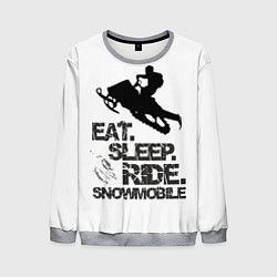 Мужской свитшот EAT SLEEP RIDE SNOWMOBILE