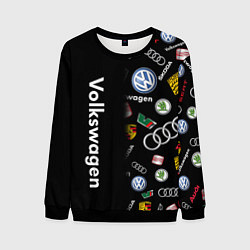 Свитшот мужской Volkswagen Group Half Pattern, цвет: 3D-черный