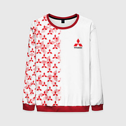 Свитшот мужской Mitsubishi Mini logo Half pattern, цвет: 3D-красный