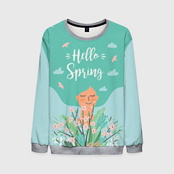 Свитшот мужской Hello spring, цвет: 3D-меланж