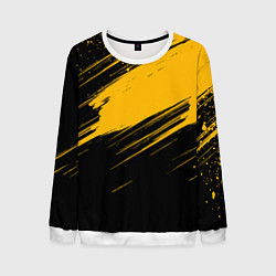 Свитшот мужской Black and yellow grunge, цвет: 3D-белый