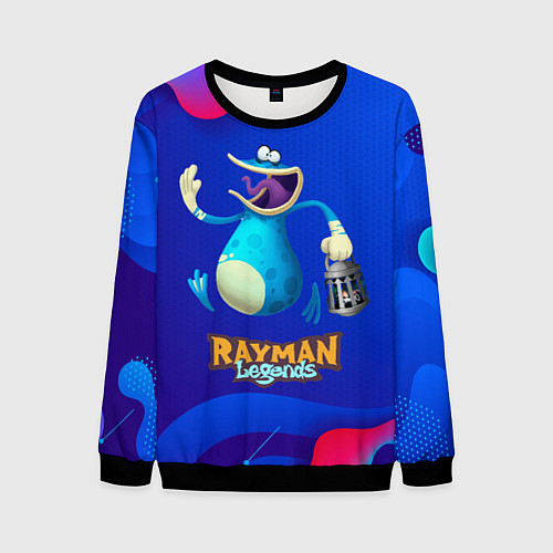 Мужской свитшот Синий globox Rayman / 3D-Черный – фото 1