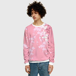 Свитшот мужской Цветущая ива, цвет: 3D-белый — фото 2