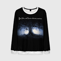 Свитшот мужской Non foliis, sed fructu arborem aestima - Оценивай, цвет: 3D-белый