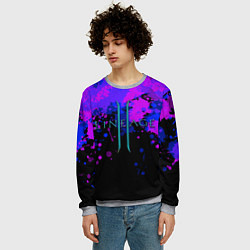 Свитшот мужской Линейдж 2 Брызги, цвет: 3D-меланж — фото 2