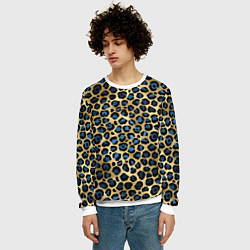 Свитшот мужской Стиль леопарда шкура леопарда, цвет: 3D-белый — фото 2