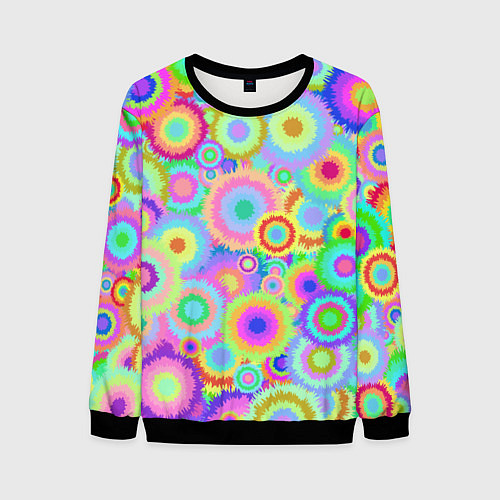 Мужской свитшот Disco-Tie-Dye / 3D-Черный – фото 1