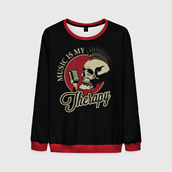 Свитшот мужской Музыкотерапия, цвет: 3D-красный