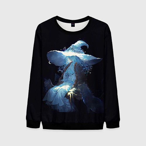 Мужской свитшот Ранна с волками Elden Ring / 3D-Черный – фото 1