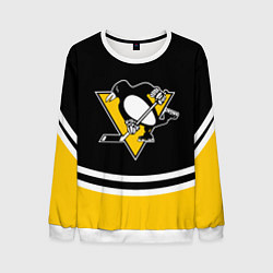 Свитшот мужской Pittsburgh Penguins Питтсбург Пингвинз, цвет: 3D-белый