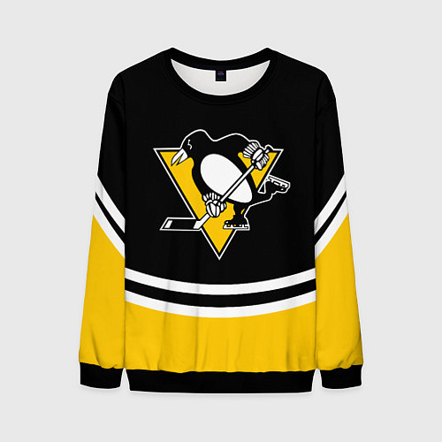 Мужской свитшот Pittsburgh Penguins Питтсбург Пингвинз / 3D-Черный – фото 1