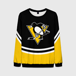 Свитшот мужской Pittsburgh Penguins Питтсбург Пингвинз, цвет: 3D-черный