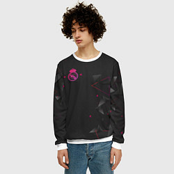 Свитшот мужской Реал Мадрид форма абстрактная, цвет: 3D-белый — фото 2