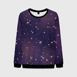 Свитшот мужской Звездное ночное небо Галактика Космос, цвет: 3D-черный