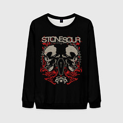 Свитшот мужской Stone Sour рок, цвет: 3D-черный