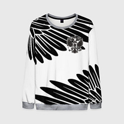 Свитшот мужской ГЕРБ РОССИИ КРЫЛЬЯ СВОБОДЫ, цвет: 3D-меланж