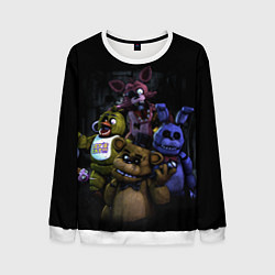 Свитшот мужской Five Nights at Freddys - FNAF персонажи игры, цвет: 3D-белый