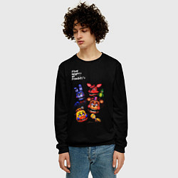 Свитшот мужской Five Nights at Freddys - персонажи, цвет: 3D-черный — фото 2