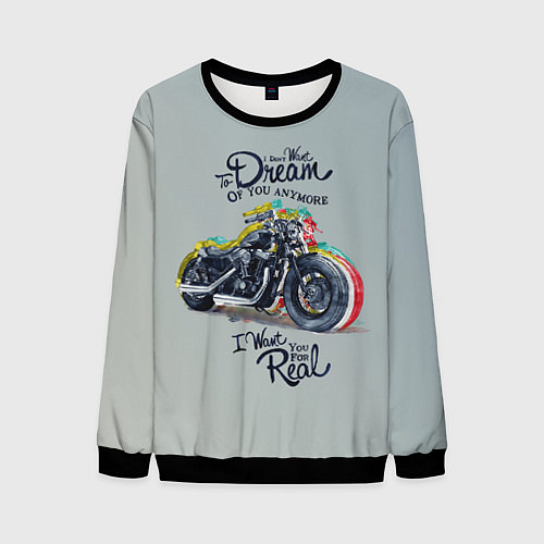 Мужской свитшот Moto Dream / 3D-Черный – фото 1