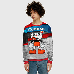 Свитшот мужской Cuphead Красная чашечка, цвет: 3D-красный — фото 2