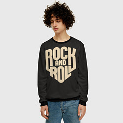 Свитшот мужской ROCK AND ROLL Рокер, цвет: 3D-черный — фото 2
