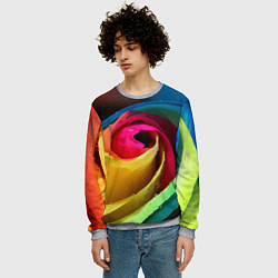 Свитшот мужской Роза fashion 2022, цвет: 3D-меланж — фото 2
