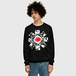 Свитшот мужской RHCP Logo Red Rose, цвет: 3D-черный — фото 2