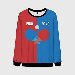 Свитшот мужской PING PONG теннис, цвет: 3D-черный