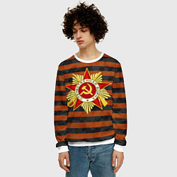 Свитшот мужской ДЕНЬ ПОБЕДЫ ГЕОРГИЕВСКАЯ, цвет: 3D-белый — фото 2